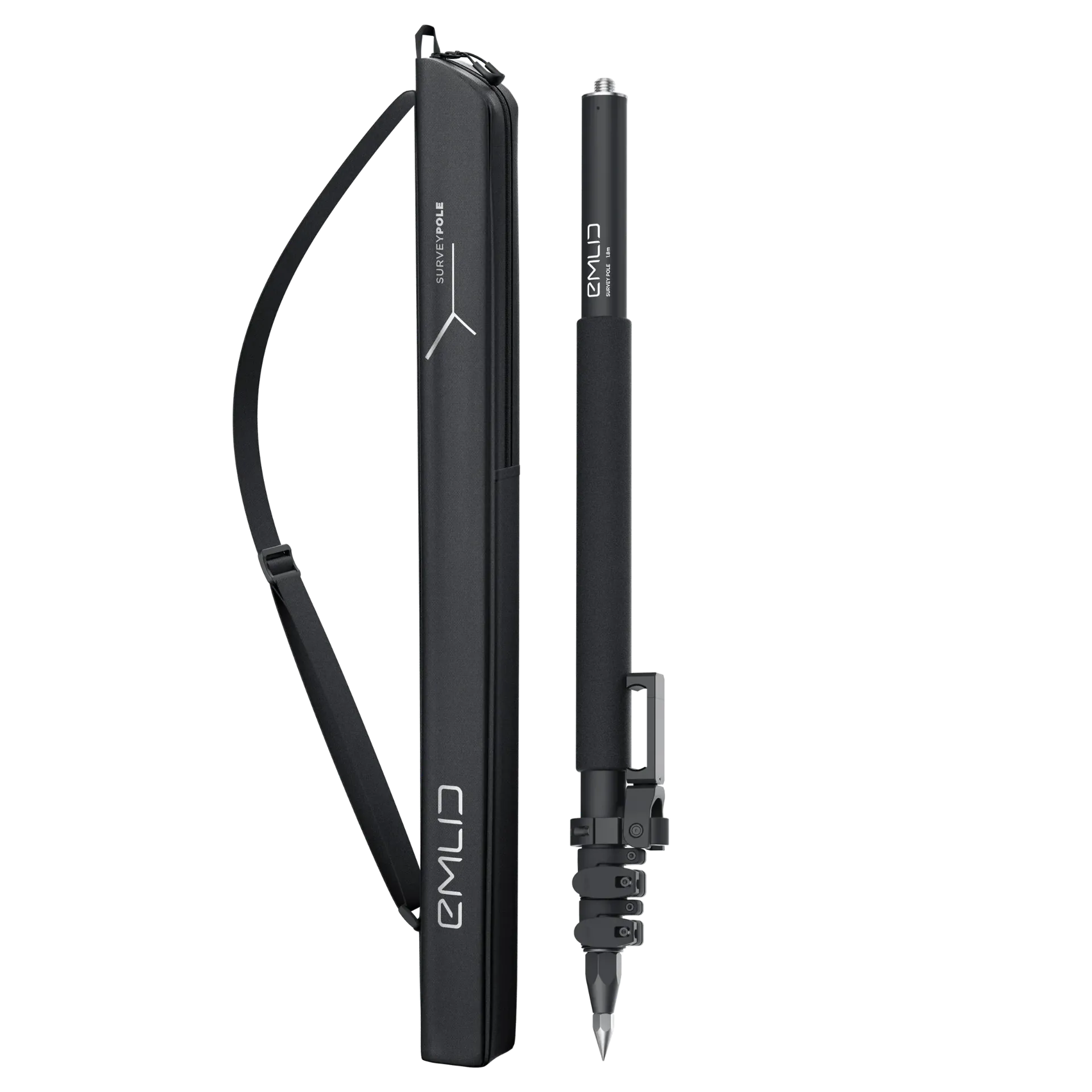 Perche topographique avec support  pour smartphone